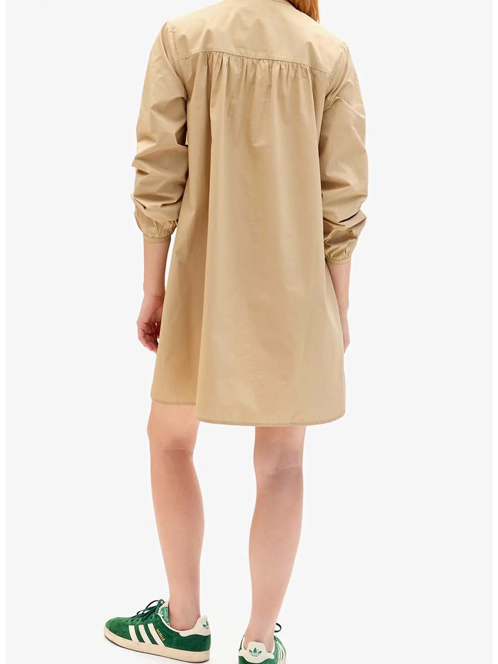 Clare V Poplin Shirt Dress in Beige - Picture 4 of 4